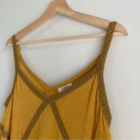 Umgee mustard yellow boho mini dress size small - Picture 7 of 7